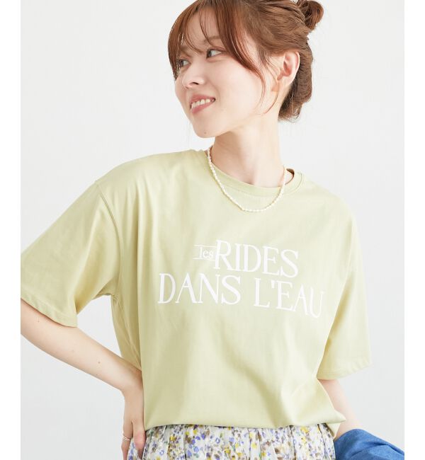  「《手洗い可能》RIDES DANS L'EAUロゴTシャツ」|Tシャツ・カットソー|