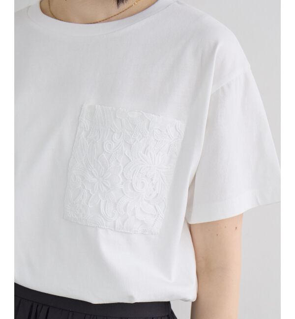  「レースポケットデザインTシャツ」|Tシャツ・カットソー|