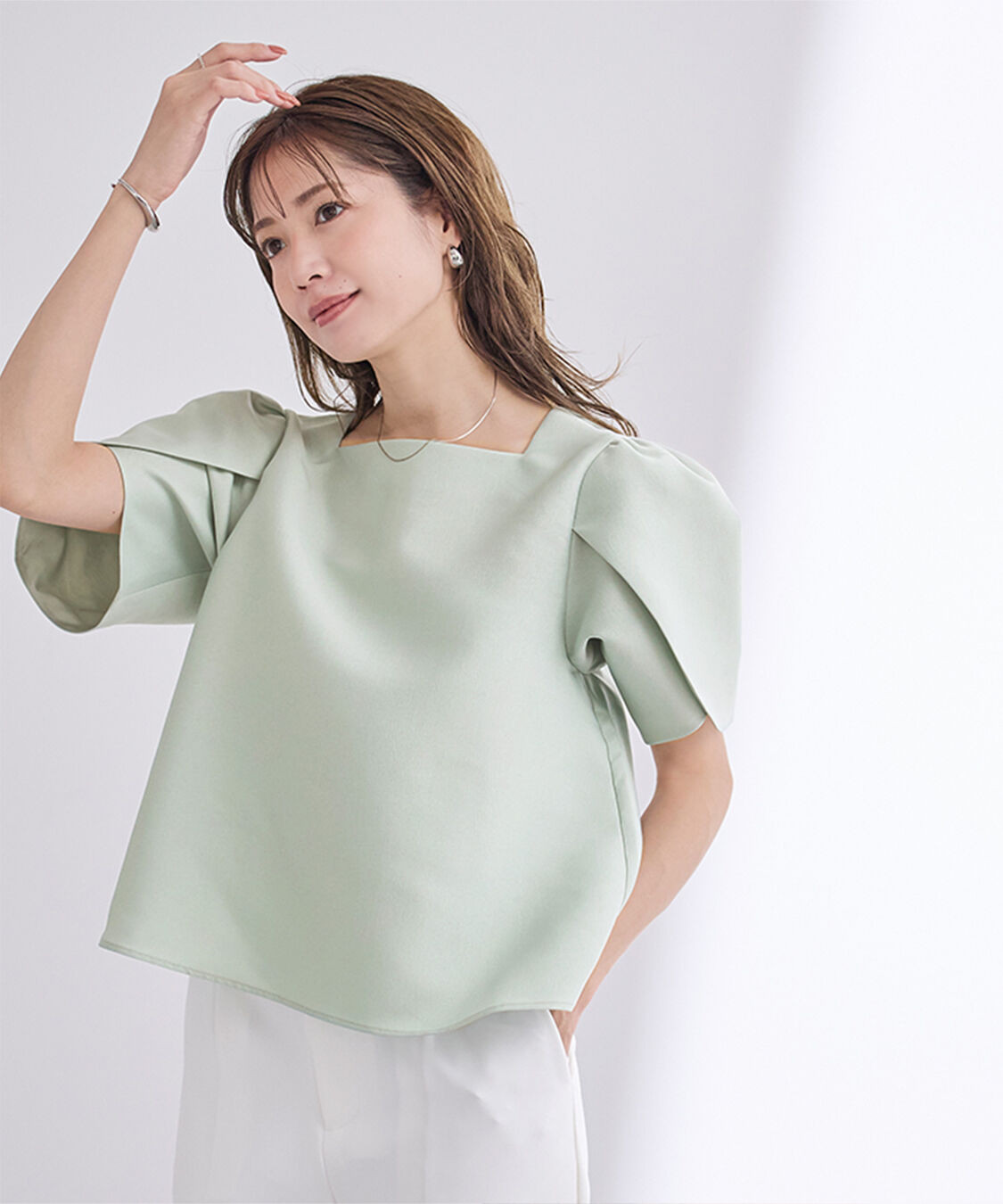 ur's「スクエアネックチューリップスリーブトップス」|Tシャツ・カットソー|