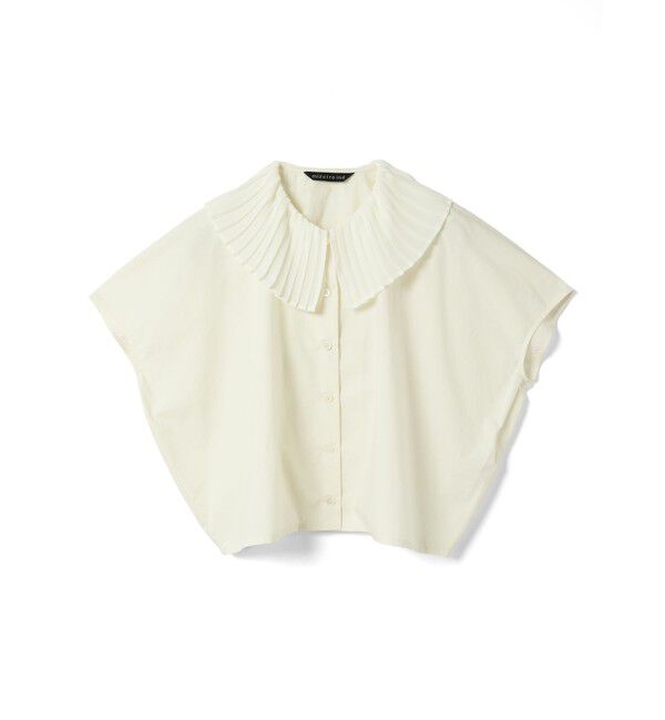mizuiro ind「mizuiro ind プリーツカラーシャツ」|シャツ・ブラウス|