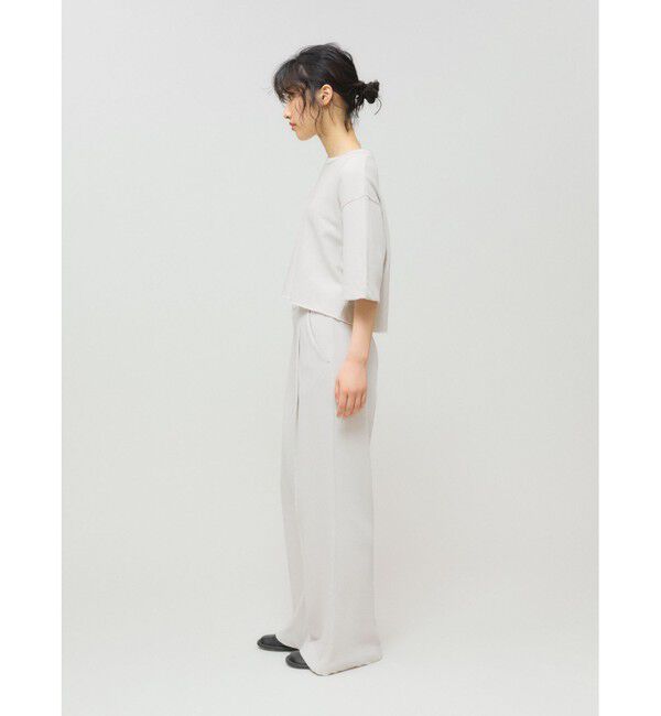 MIDIUMISOLID「MIDIUMISOLID for Ladies スウェットショートプルオーバー」|Tシャツ・カットソー|