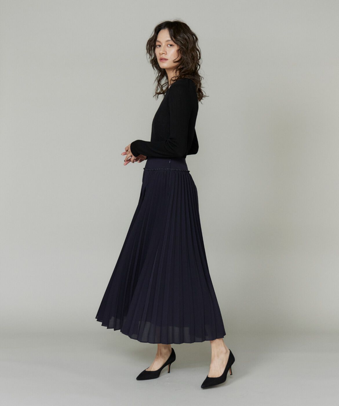 la veille by SUPERIOR CLOSET「アシンメトリープリーツスカート　」|スカート|