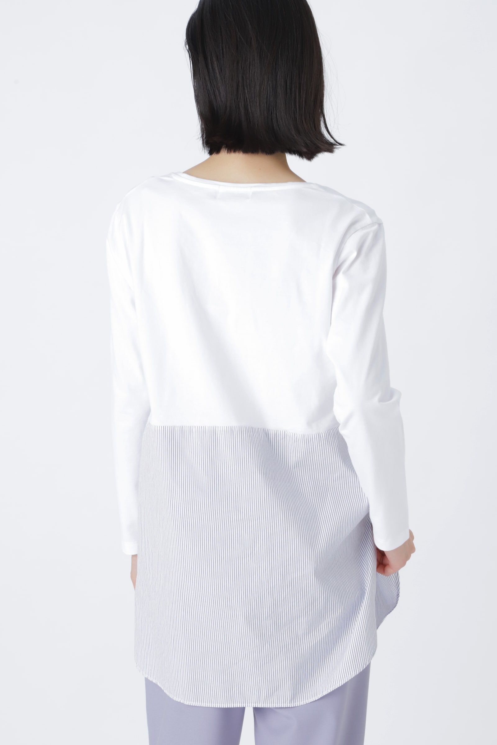  「◆オーガニックコットン　ドッキングプルオーバー」|Tシャツ・カットソー|