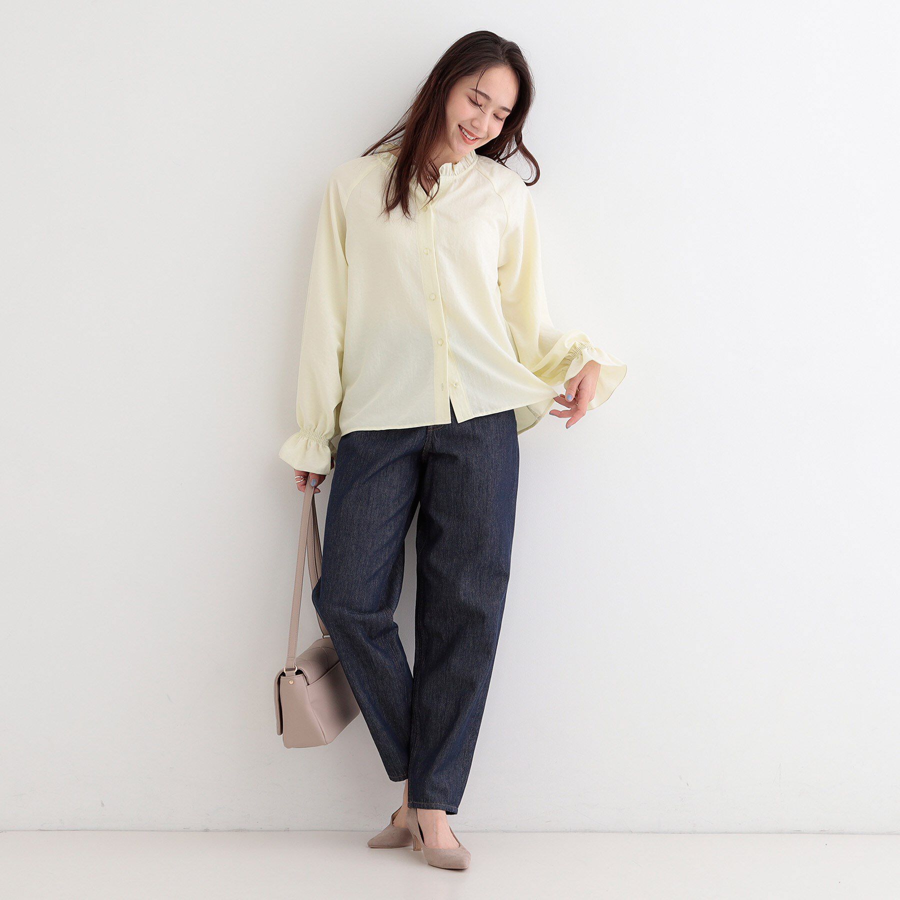 SHOO･LA･RUE「【SHOO・LA・RUE DENIM】大人のきれいめカジュアルに デニムテーパードパンツ」|デニム|