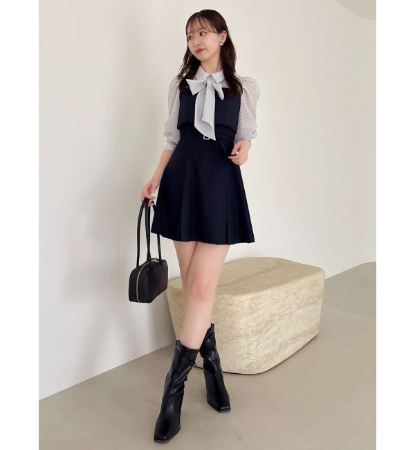 dazzlin「2WAYボウタイレイヤードミニワンピース」|ワンピース|