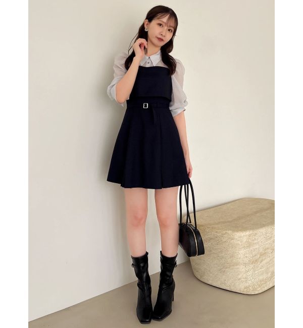 dazzlin「2WAYボウタイレイヤードミニワンピース」|ワンピース|