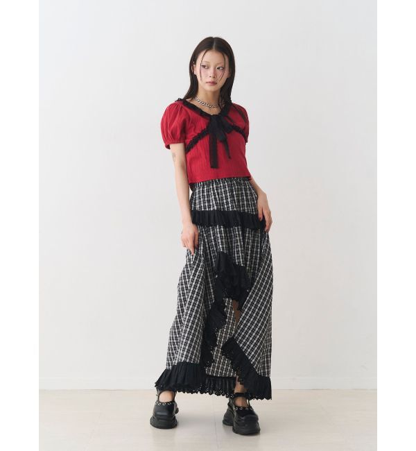 jouetie「レースドッキングパフスリトップス」|Tシャツ・カットソー|