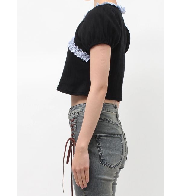 jouetie「レースドッキングパフスリトップス」|Tシャツ・カットソー|