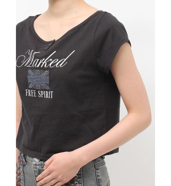 jouetie「ユニオンジャックラインストーンTシャツ」|Tシャツ・カットソー|