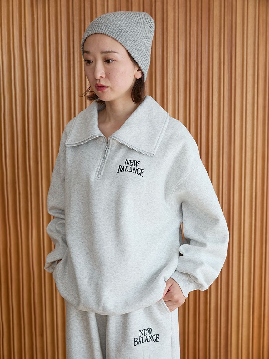 NEW BALANCE 「【New Balance for emmi】Track side フリースハーフジップ」|スウェット・ジャージ|LGRY