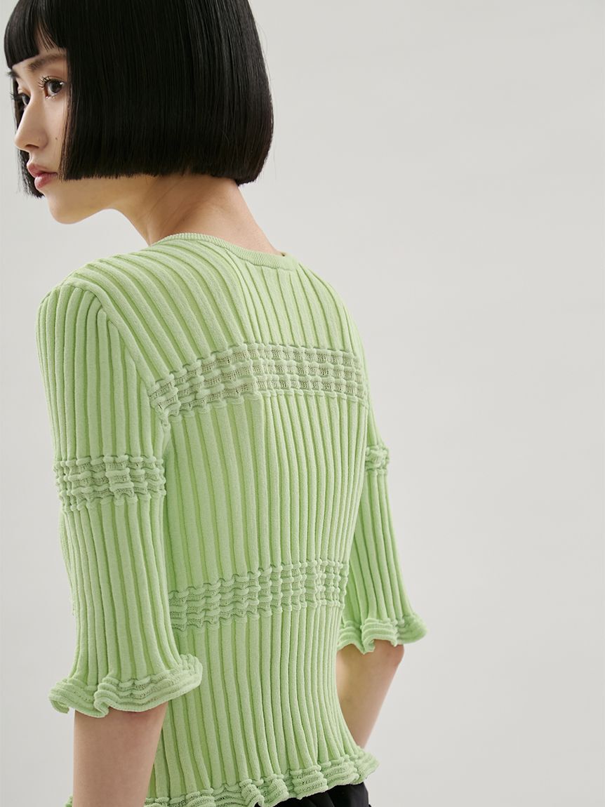 emmi atelier「2wayランダムリブニット」|ニット・セーター|