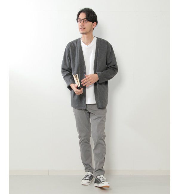 IKKA LOUNGE「ポンチＶネックジャケットＴシャツ」|Tシャツ・カットソー|
