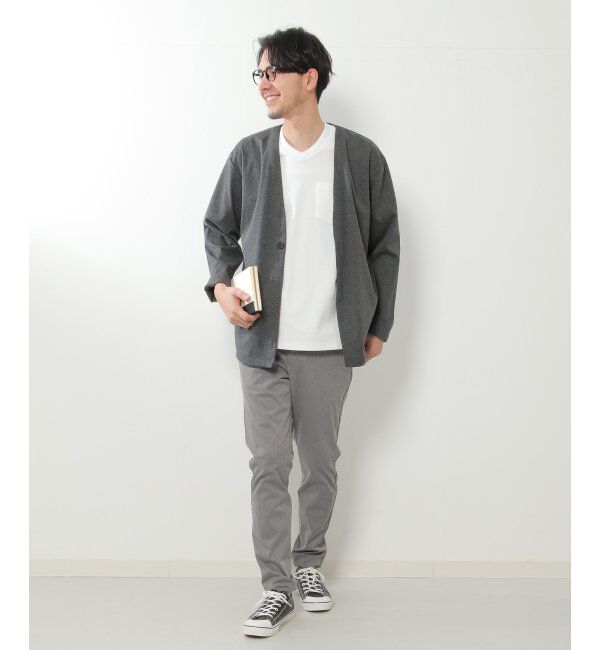 IKKA LOUNGE「ポンチＶネックジャケットＴシャツ」|Tシャツ・カットソー|
