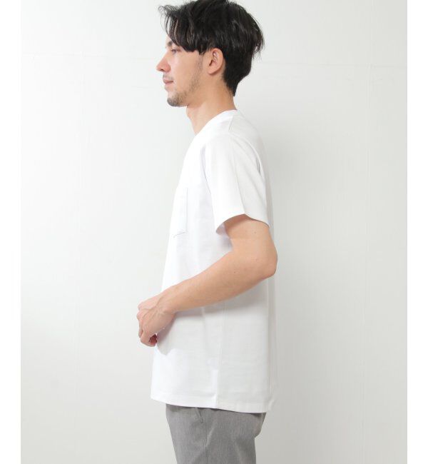 IKKA LOUNGE「ポンチＶネックジャケットＴシャツ」|Tシャツ・カットソー|