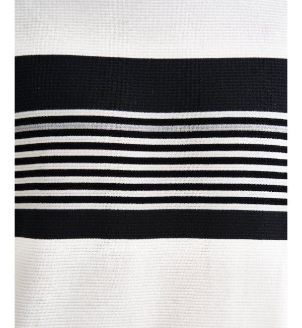ikka「リップルパネルボーダーTシャツ」|Tシャツ・カットソー|
