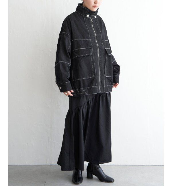 VENCE share style「ナイロンティアードミリタリースカート」|スカート|