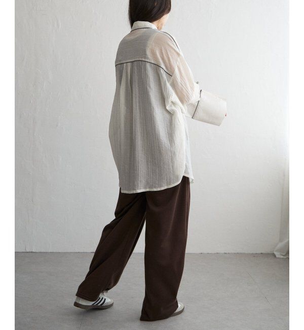 VENCE share style「ミニ裏毛ライン入りカーブパンツ」|その他|