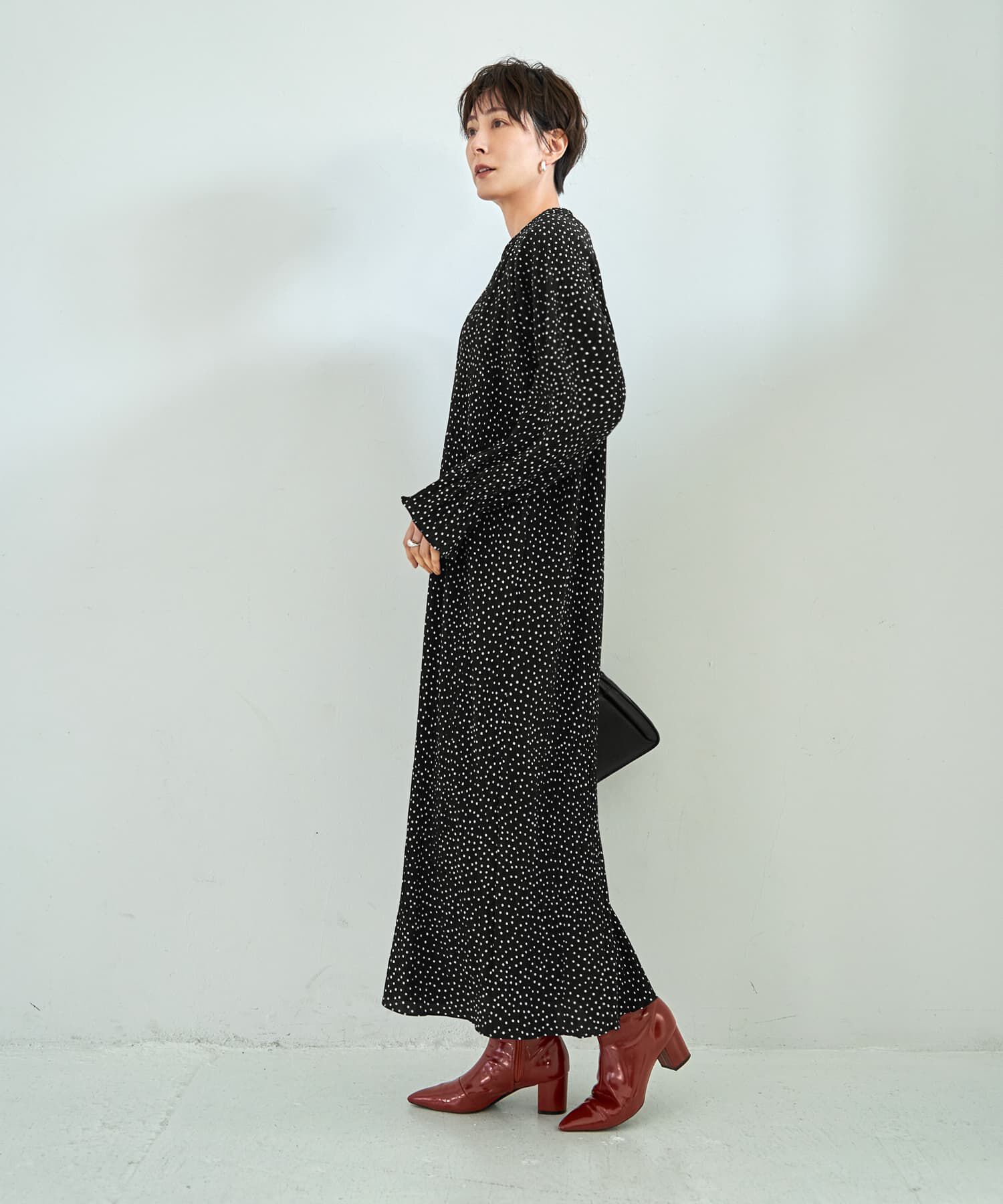 STYLE DELI「【LUXE】楊柳スモールドット柄ワンピース」|ワンピース|