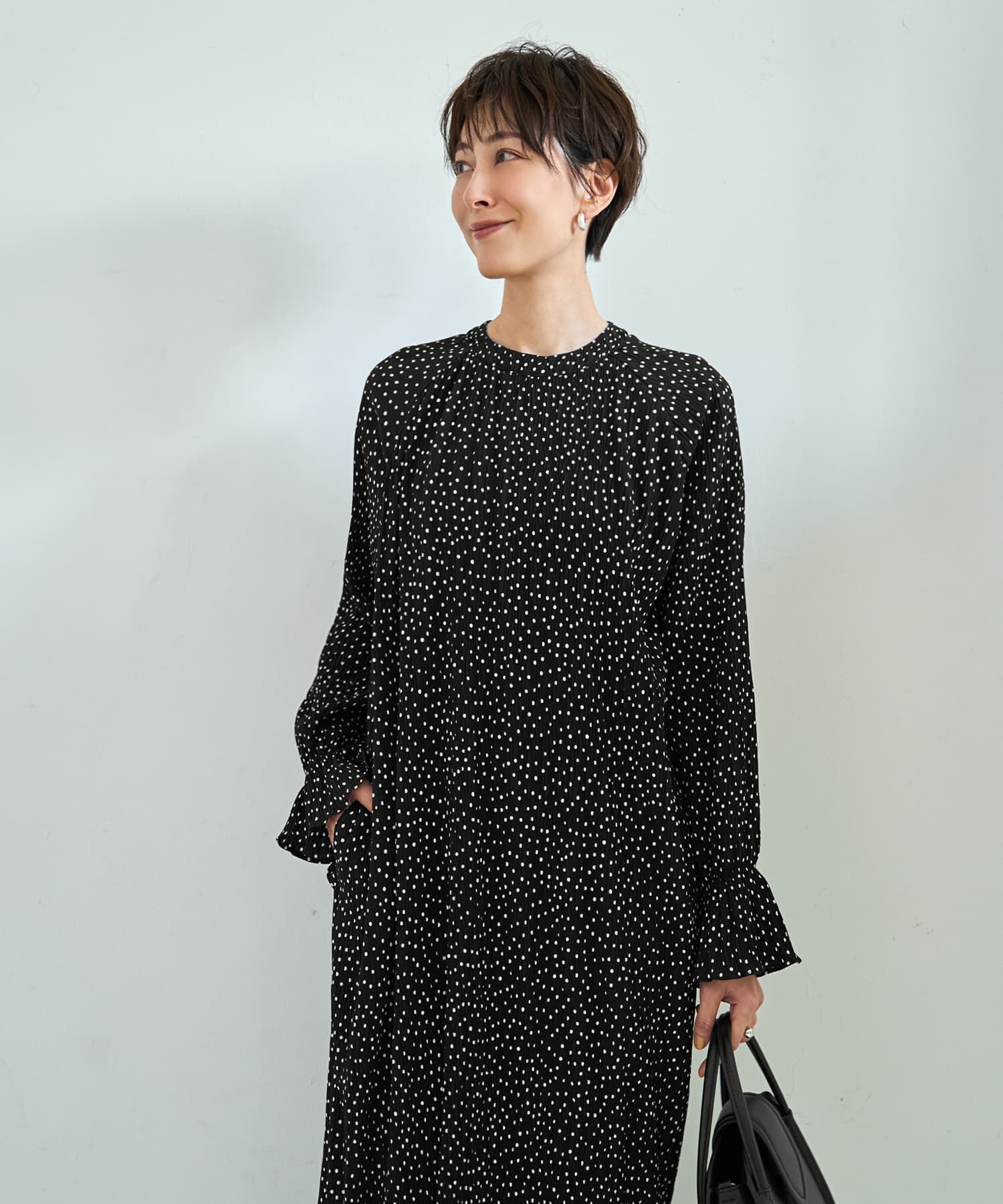 STYLE DELI「【LUXE】楊柳スモールドット柄ワンピース」|ワンピース|