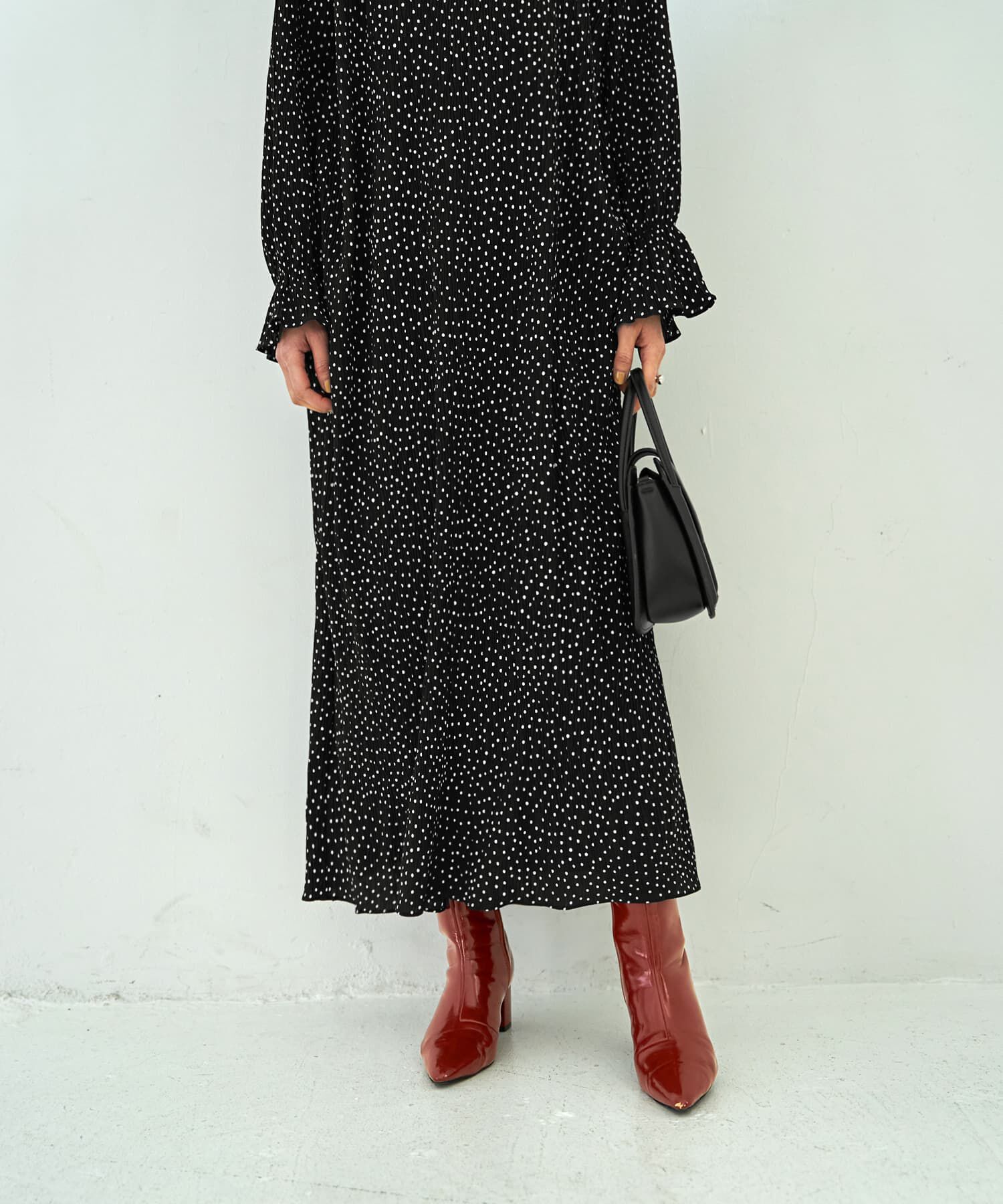 STYLE DELI「【LUXE】楊柳スモールドット柄ワンピース」|ワンピース|