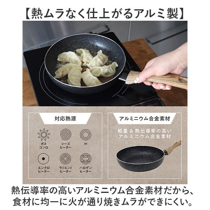 BACKYARD FAMILY「フライパンマーブルコート 20cm 通販 軽量 浅め 浅型 IH ih 兼用 一人 １人」|食器・キッチングッズ|