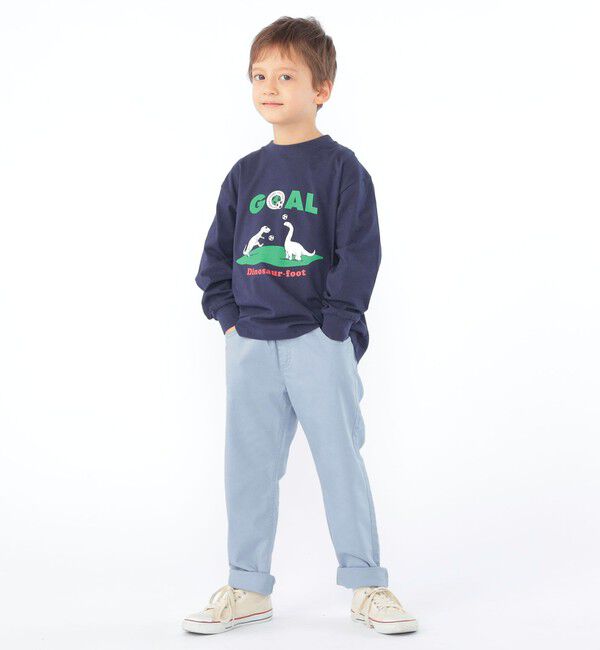 SHIPS KIDS「【SHIPS KIDS別注】ARCH＆LINE:100～130cm / 恐竜 長袖 Tシャツ」|Tシャツ・カットソー|