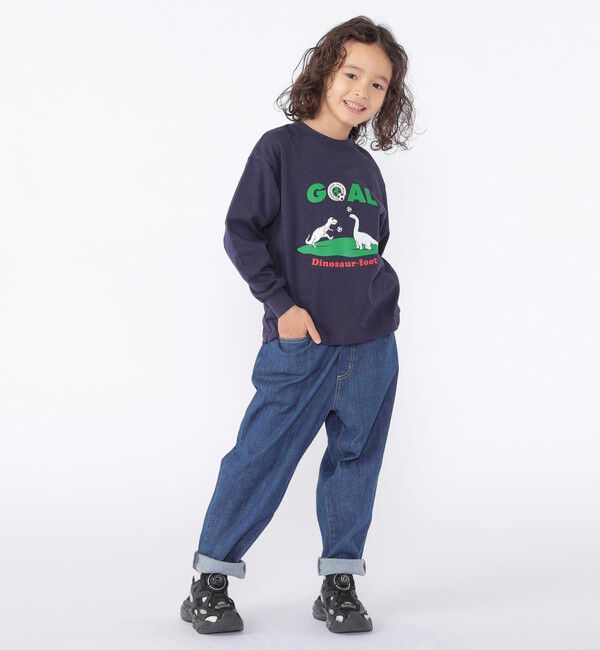 SHIPS KIDS「【SHIPS KIDS別注】ARCH＆LINE:100～130cm / 恐竜 長袖 Tシャツ」|Tシャツ・カットソー|
