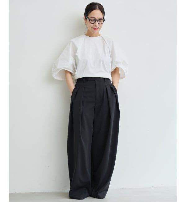 IENA LA BOUCLE「《洗濯機洗い可》IENA LA BOUCLE タイプライターコンビプルオーバー」|Tシャツ・カットソー|