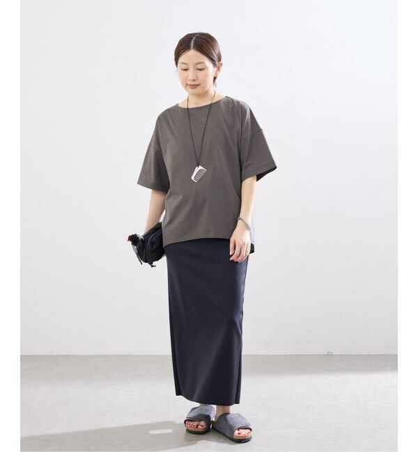 IENA「ボートネック オーバーサイズフォルムTシャツ」|Tシャツ・カットソー|