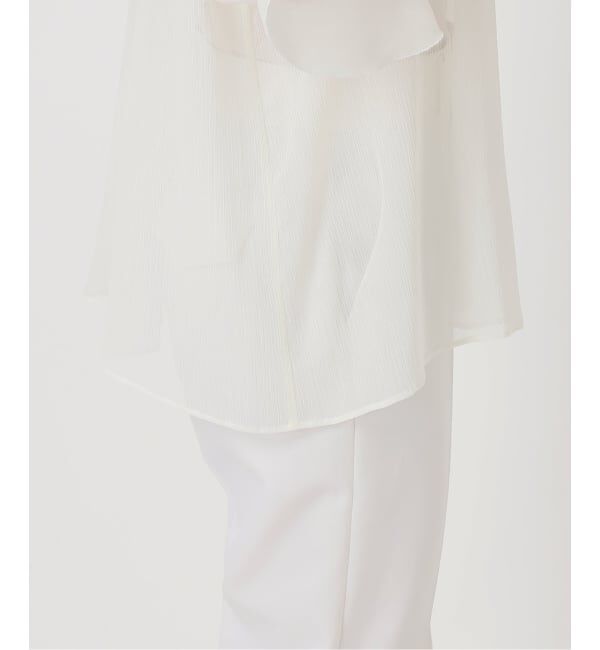 NOBLE「《WEB&ルミネ新宿店限定追加》【NOBLE&times;L'AUBE BLANC】楊柳フリル梯子刺繍ブラウス」|シャツ・ブラウス|
