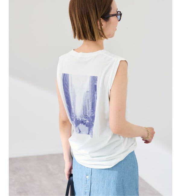FRAMeWORK「≪予約≫ブルーフォトノースリーブTEE」|Tシャツ・カットソー|