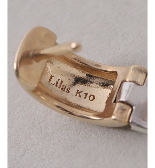 Lilas by Spick&Span「《WEB限定予約》バイカラー2WAYフープピアス K10（両耳）」|ピアス|