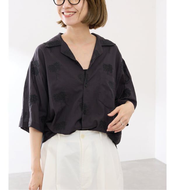 FRAMeWORK「≪予約≫COUTURE DADAM/クチュールドアダム parm tree embroidery シャツ」|シャツ・ブラウス|