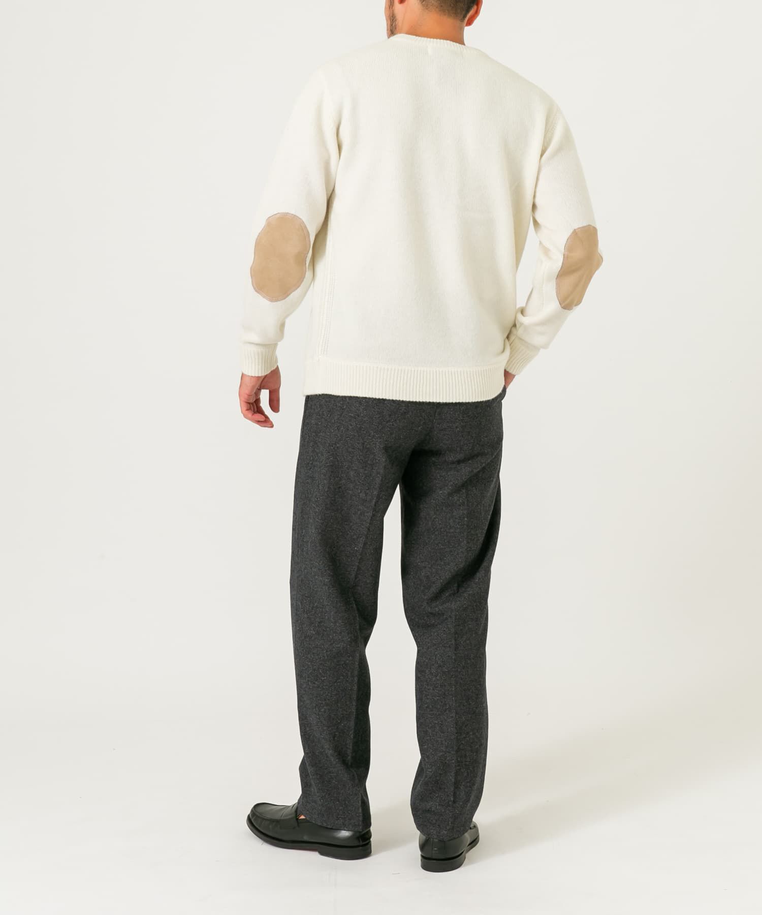 URBAN RESEARCH ROSSO「『XLサイズあり』ハミルトンラムズウールエルボーパッチニット」|ニット・セーター|