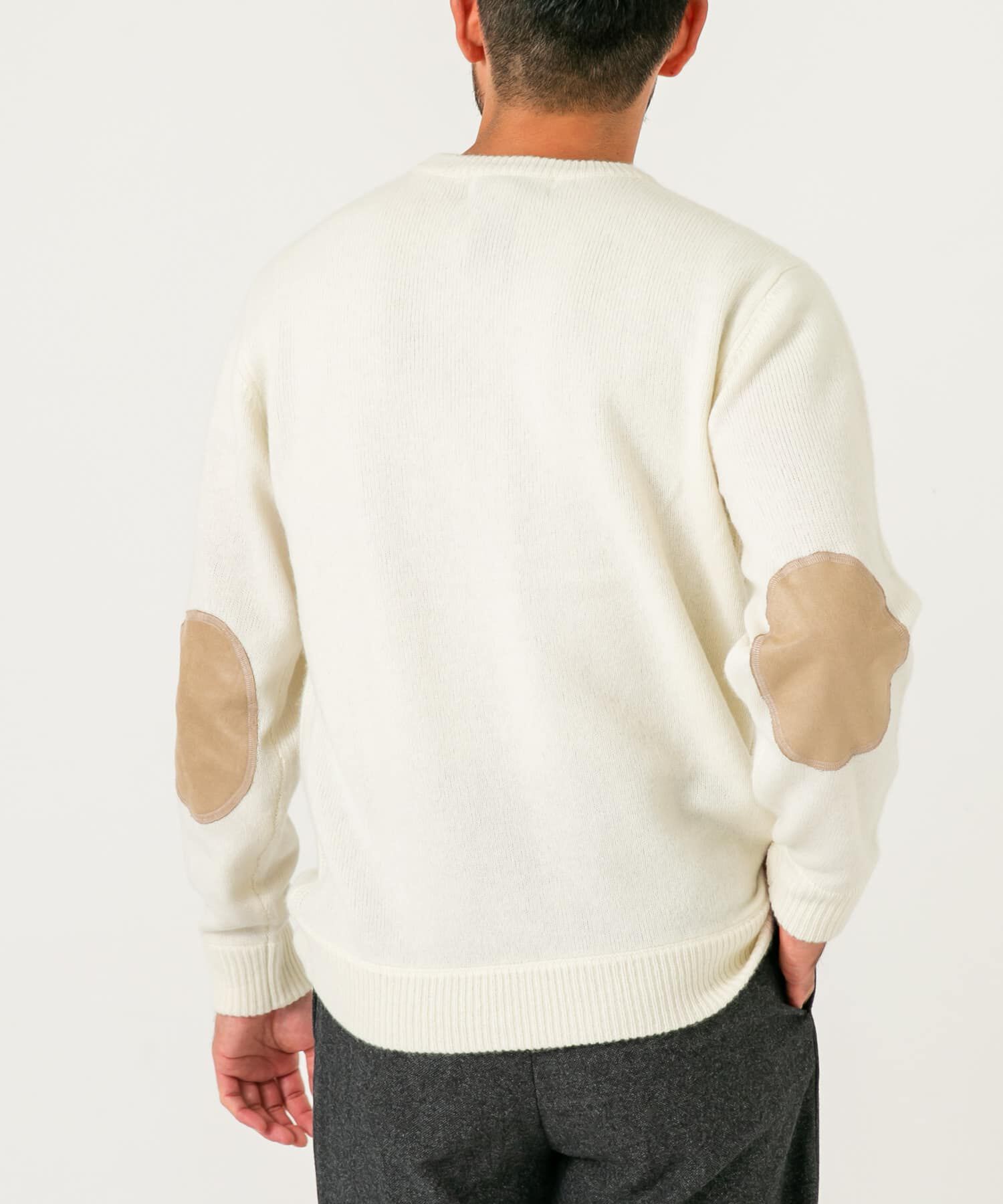URBAN RESEARCH ROSSO「『XLサイズあり』ハミルトンラムズウールエルボーパッチニット」|ニット・セーター|