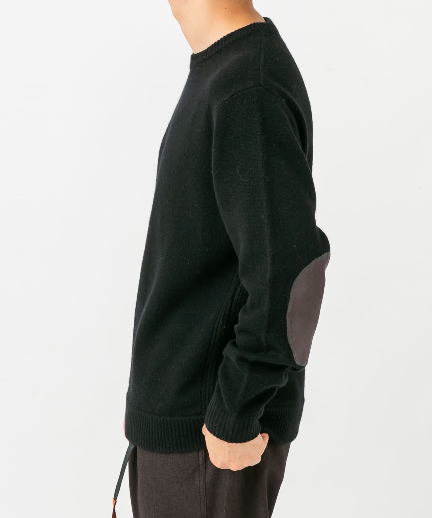 URBAN RESEARCH ROSSO「『XLサイズあり』ハミルトンラムズウールエルボーパッチニット」|ニット・セーター|