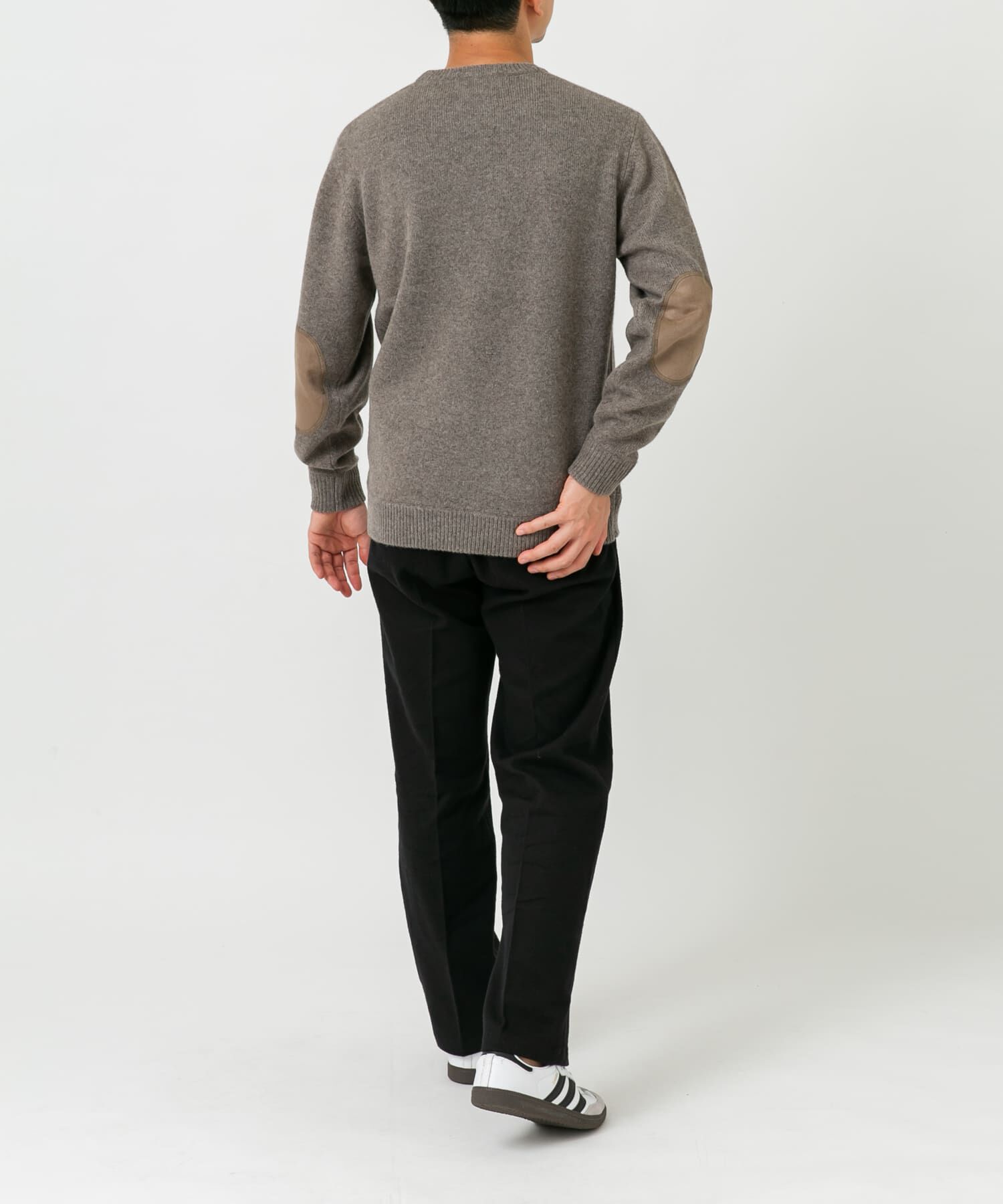 URBAN RESEARCH ROSSO「『XLサイズあり』ハミルトンラムズウールエルボーパッチニット」|ニット・セーター|