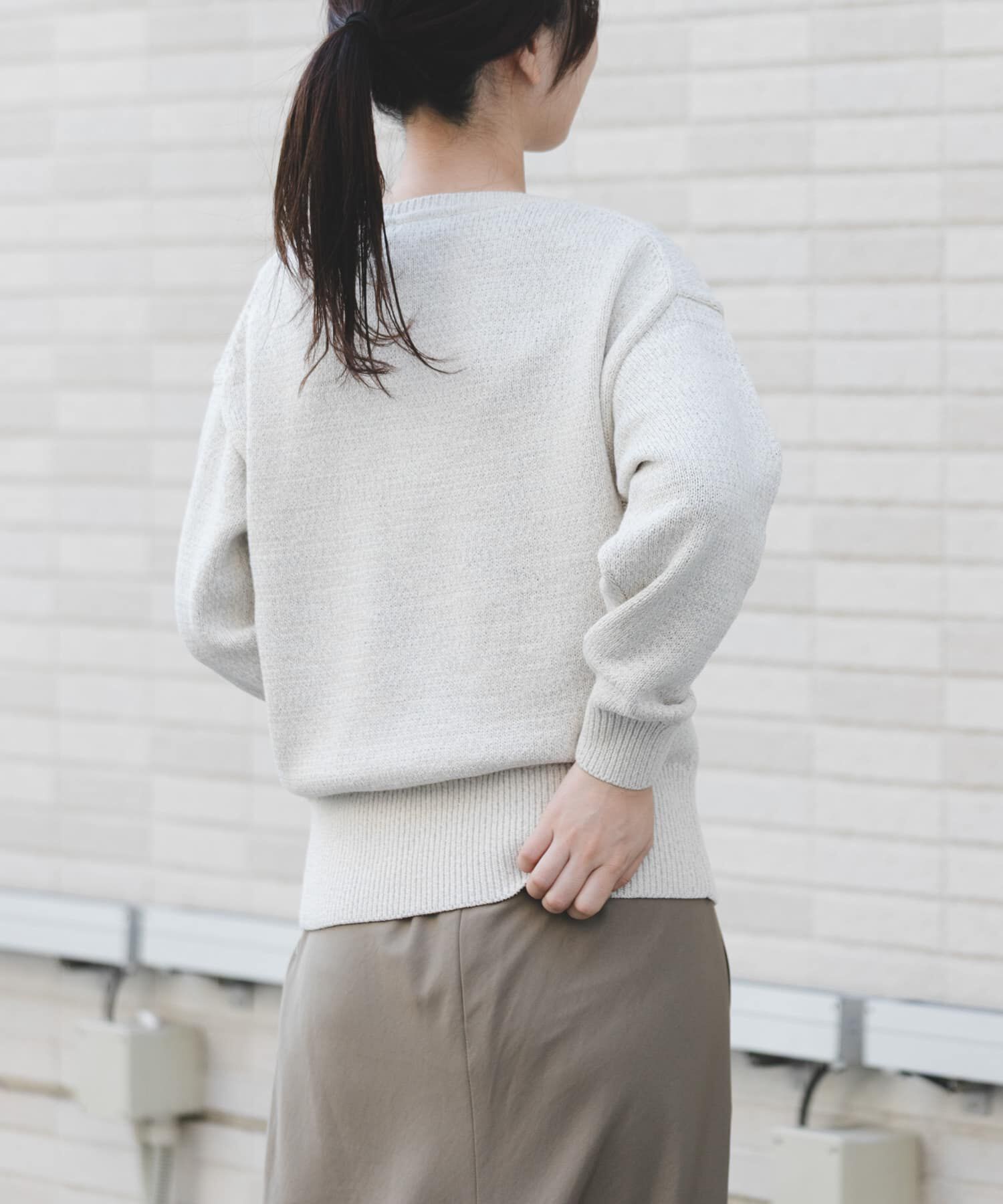 URBAN RESEARCH DOORS「FORK&SPOON　テープヤーンボートネックニット」|ニット・セーター|