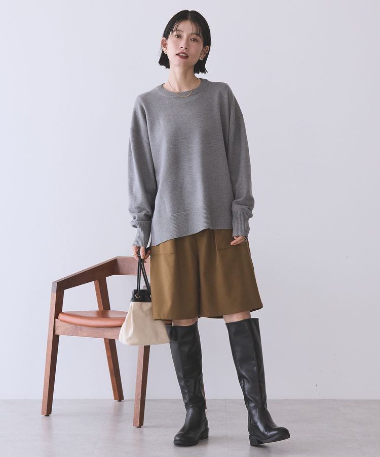 AMERICAN HOLIC「【WEB限定】バイパチサイドスリットニットプルオーバー＜静電気軽減＞」|ニット・セーター|