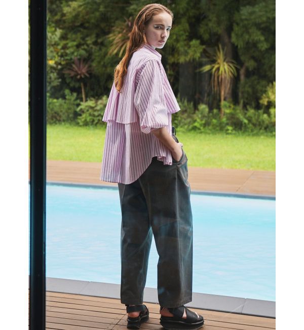 ELENDEEK「STRIPE LAYERED SHIRT」|シャツ・ブラウス|