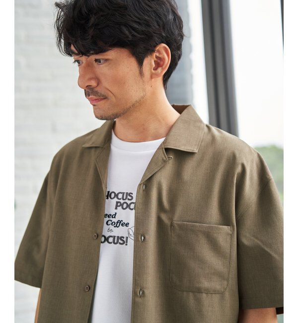 ikka「【セットアップ対応】Reflax(R)冷感UVオープンカラーシャツ」|シャツ・ブラウス|