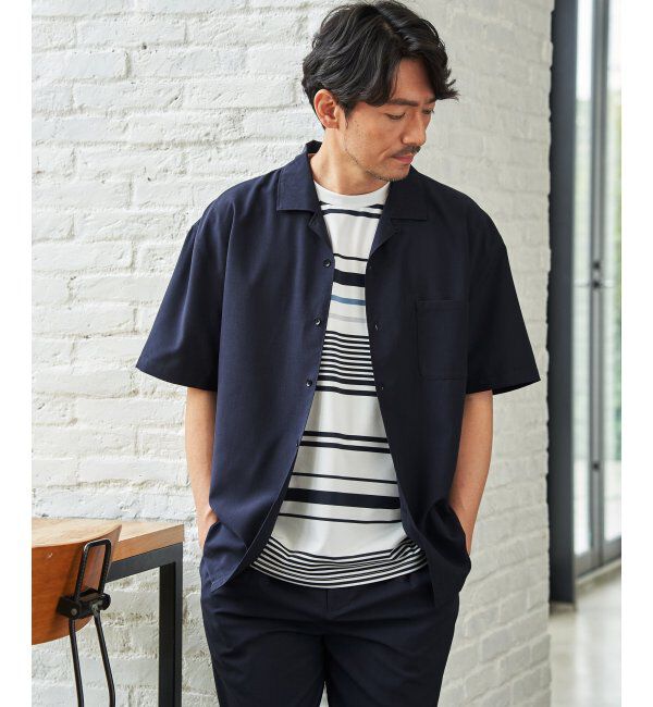 ikka「【セットアップ対応】Reflax(R)冷感UVオープンカラーシャツ」|シャツ・ブラウス|