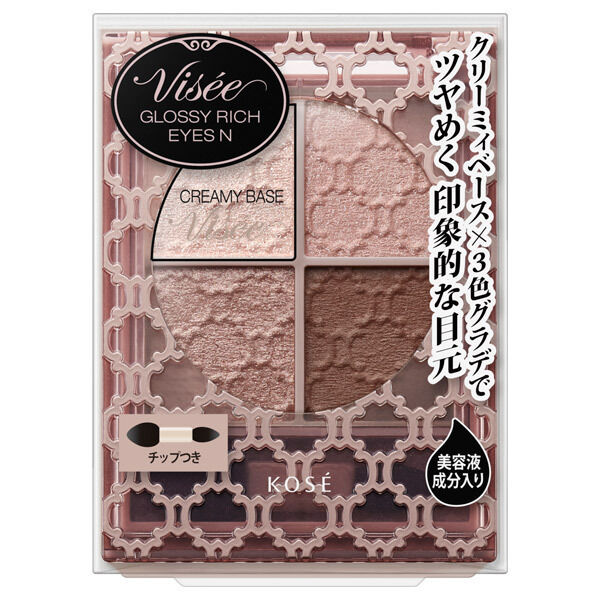 Visee「ヴィセ リシェ グロッシーリッチ アイズ N 【BR-5】 ココアブラウン系 本体 (4.5g)」|アイシャドウ|