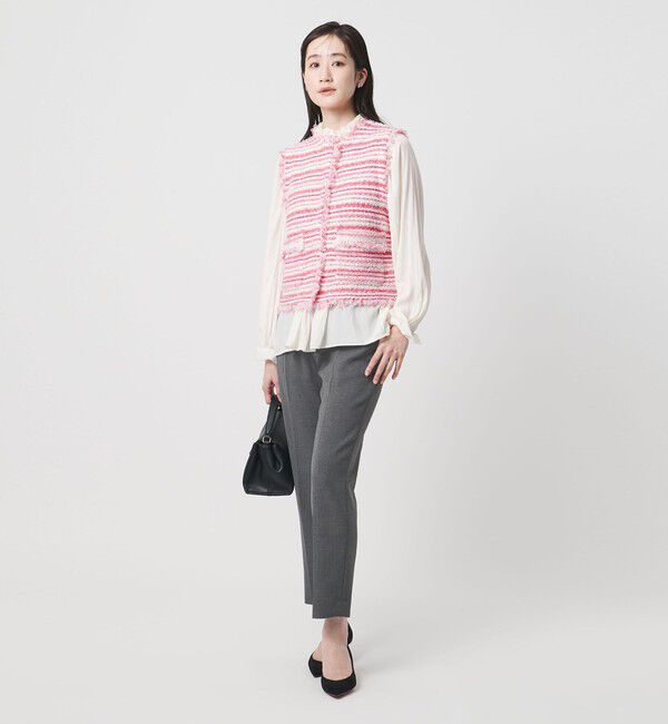 UNITED ARROWS「ダブルクロス スリムパンツ ‐ストレッチ ウォッシャブル‐」|スラックス|