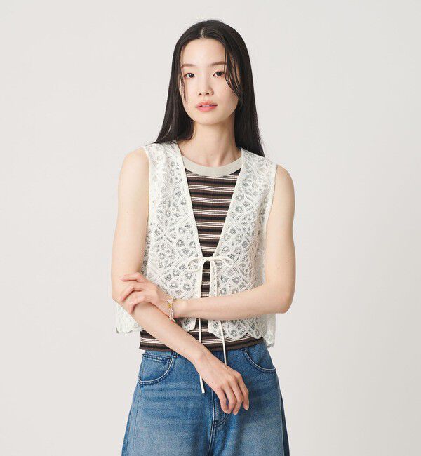 BEAUTY&YOUTH UNITED ARROWS「コードレース ショートベスト」|ベスト・ジレ|