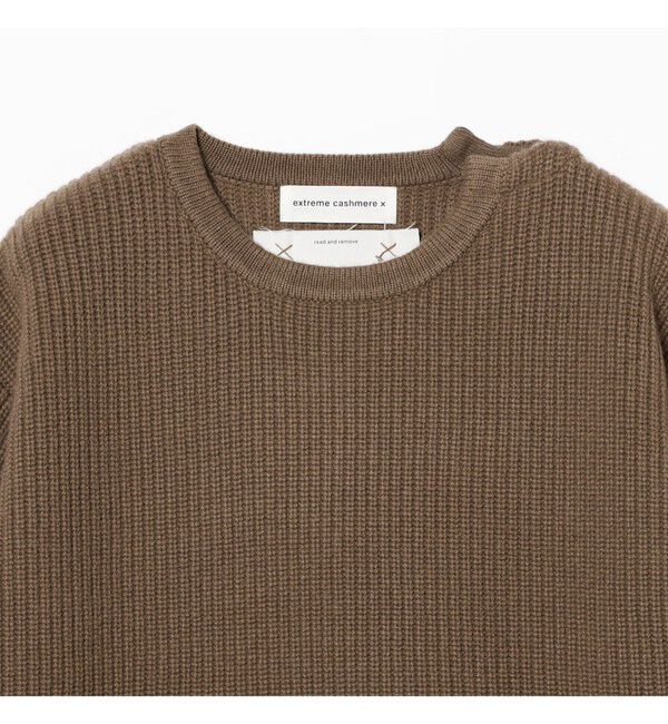 Demi-Luxe BEAMS 「extreme cashmere / YOU スリット クルーネック ニット」|ニット・セーター|