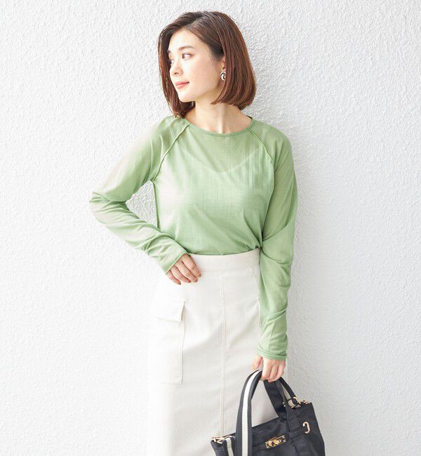 SHIPS for women「【SHIPS別注】JANE SMITH:インサイドアウト シアー プルオーバー ◇」|Tシャツ・カットソー|