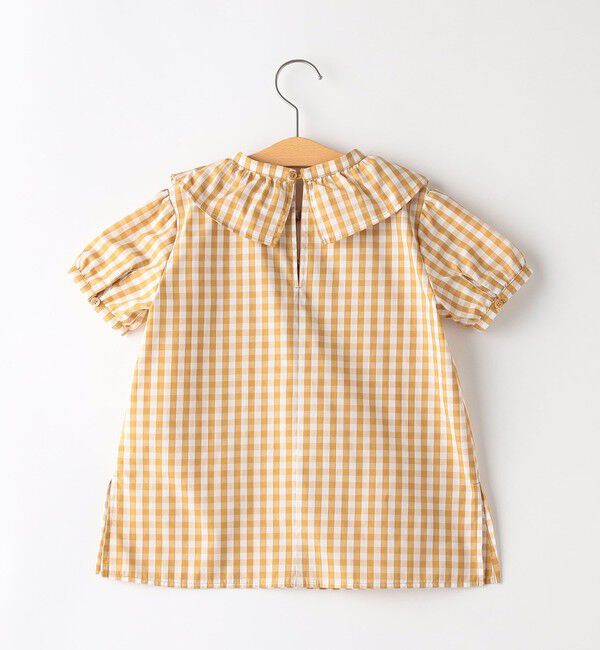 SHIPS KIDS「SHIPS KIDS:100～130cm / ギンガムチェック 半袖 ブラウス」|シャツ・ブラウス|