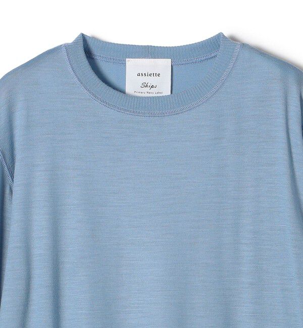 SHIPS for women「【SHIPS別注】assiette:〈手洗い可能〉ウォッシャブル ウール プルオーバー」|Tシャツ・カットソー|