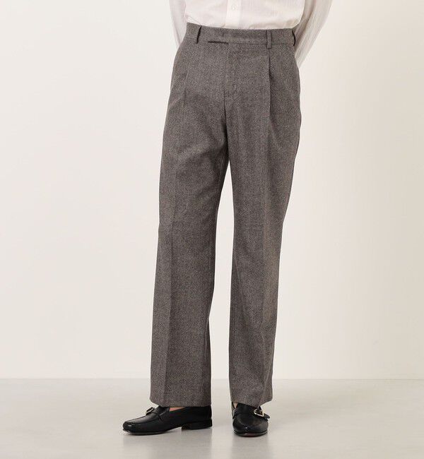 TOMORROWLAND BUYING WEAR「PT TORINO QUINDICI ウールヘリンボーン 1プリーツスラックス」|スラックス|